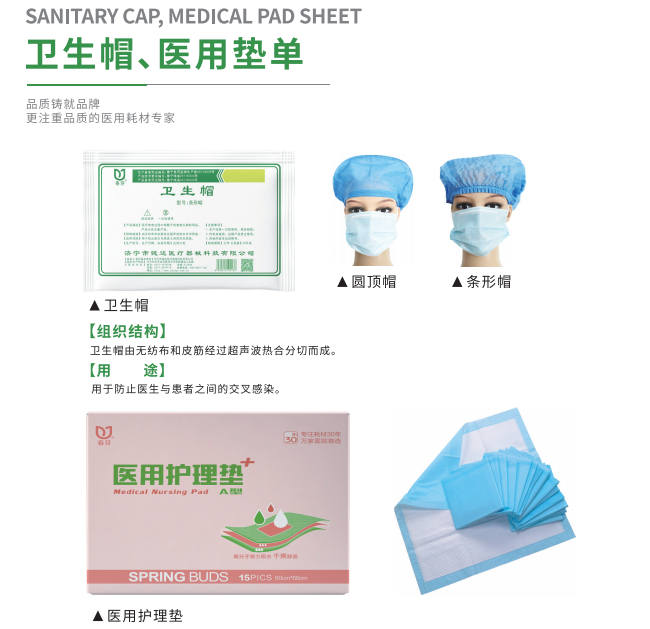 衛(wèi)生帽、醫(yī)用床墊